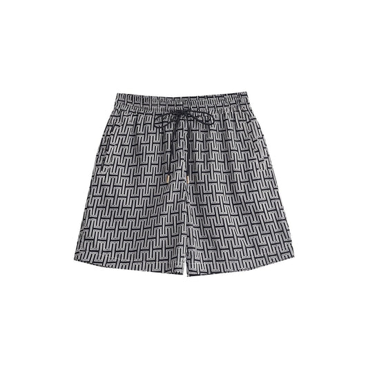 Monogram Nylon Shorts - Hugh & Main