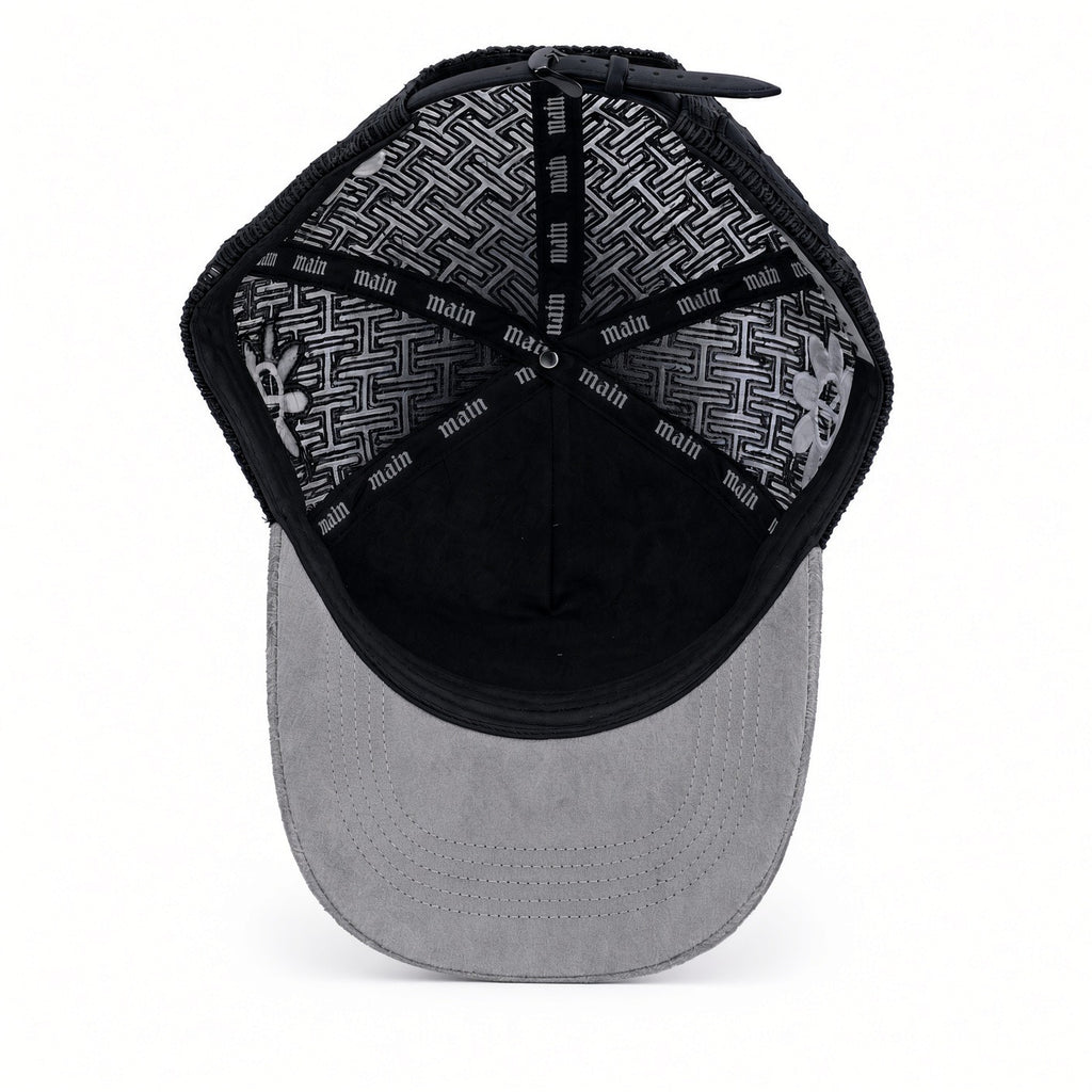 Hugh & Main Peace Flower Black Trucker Hat (PRE-ORDER)