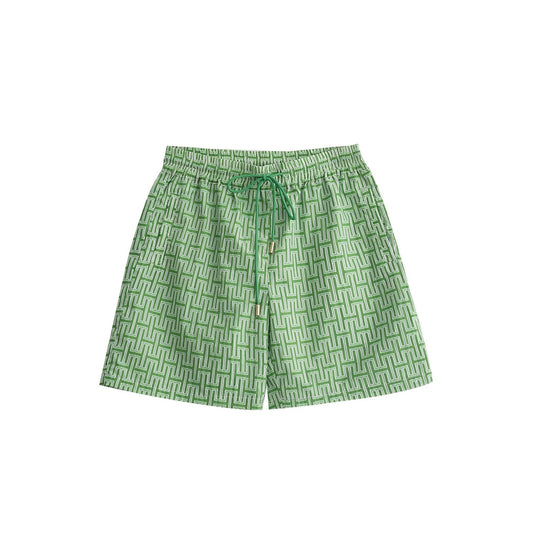 Monogram Shorts: Green - Hugh & Main