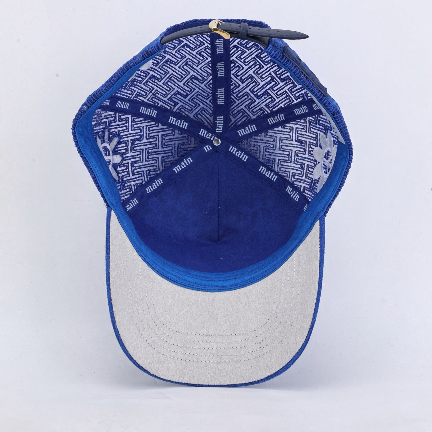 Hugh & Main Indigo Peace Flower Denim Trucker Hat (PRE-ORDER)
