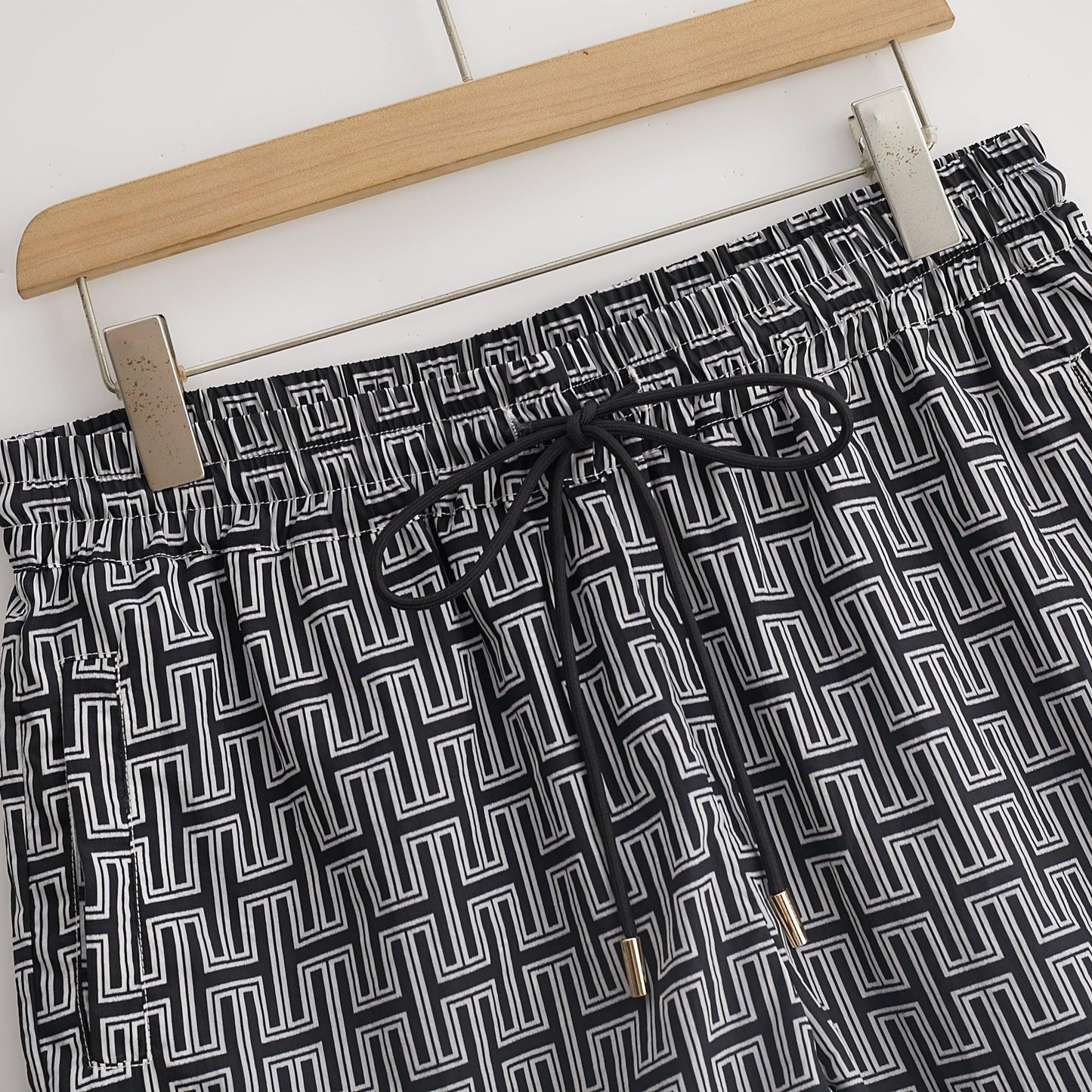 Monogram Nylon Shorts - Hugh & Main