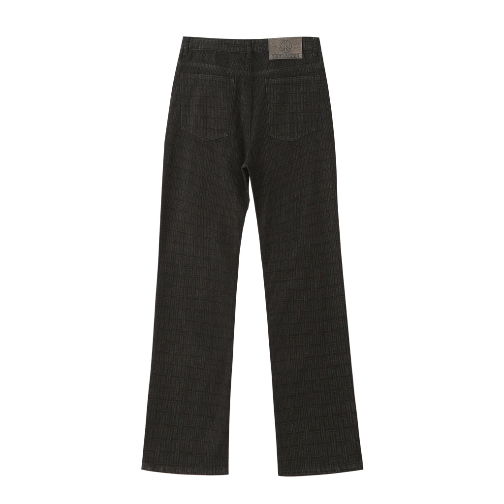 Laser Engraved Straight Jean