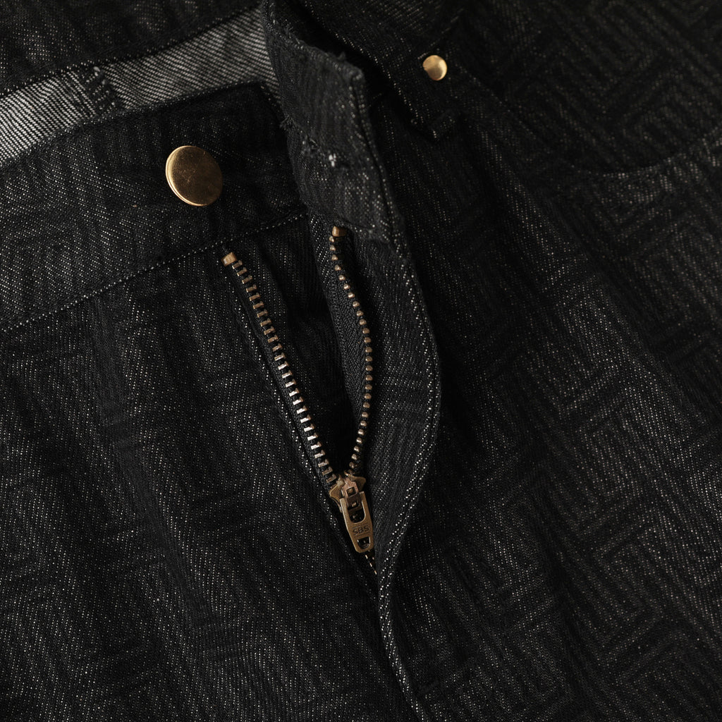 Laser Engraved Straight Jean