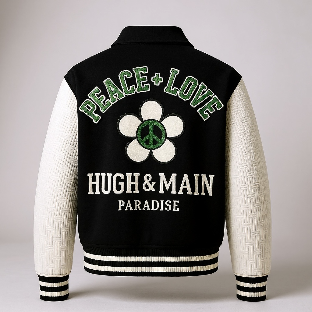 Peace + Love Varsity Jacket – Paradise Edition