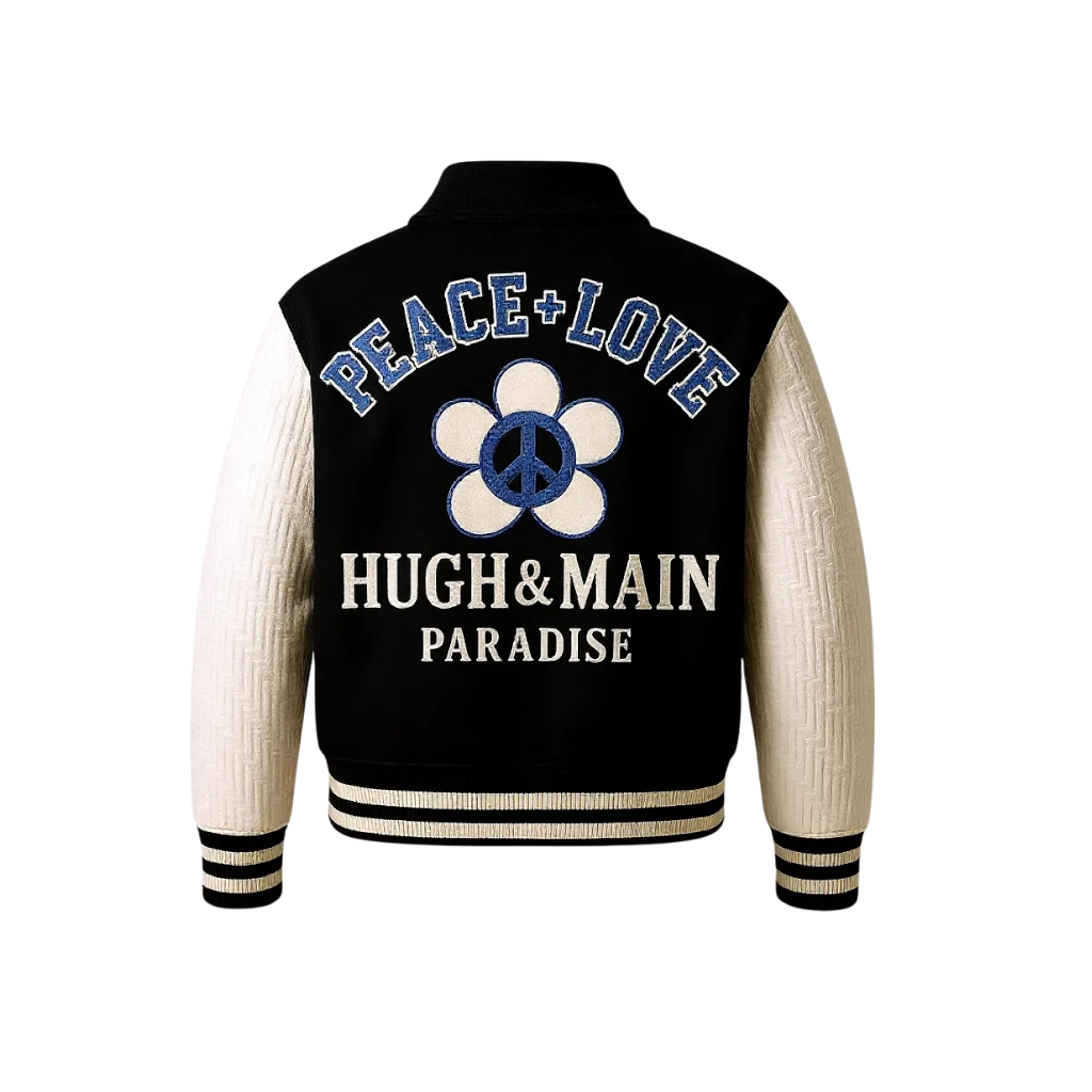 Peace + Love Varsity Jacket – Paradise Edition