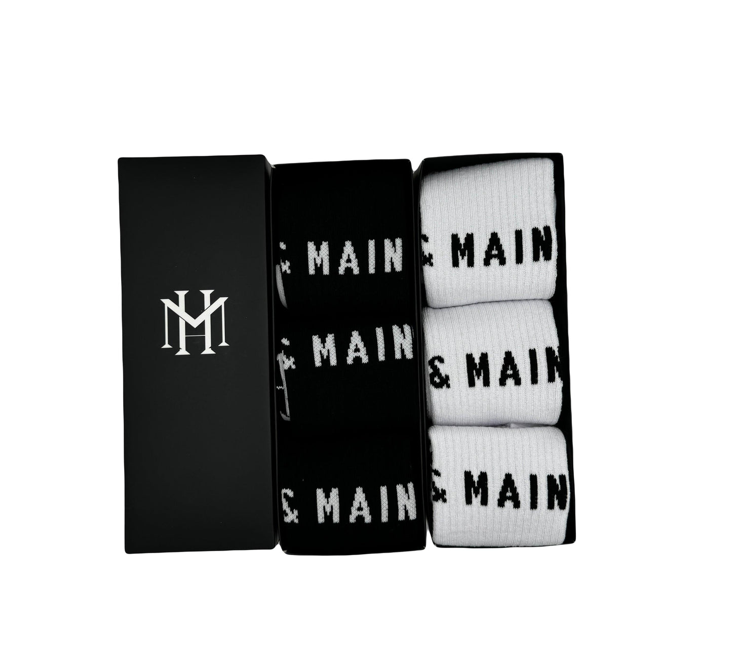 Black Clean Socks (3pack) - Hugh & Main