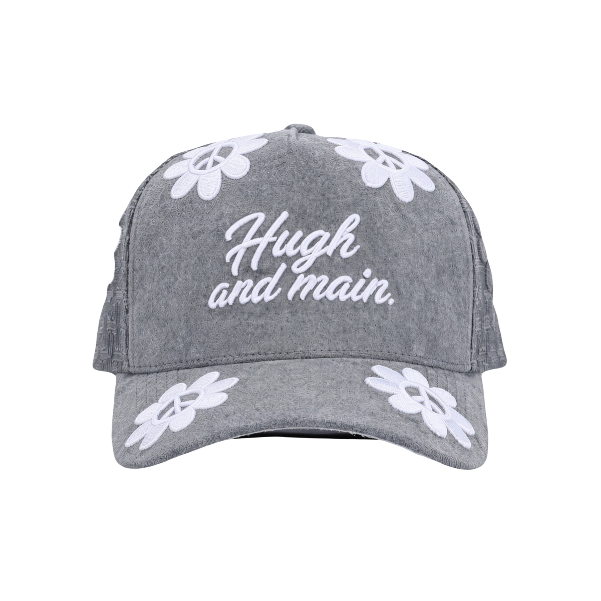 Hugh and Main Gray Floral Trucker Hat  (PRE-ORDER)